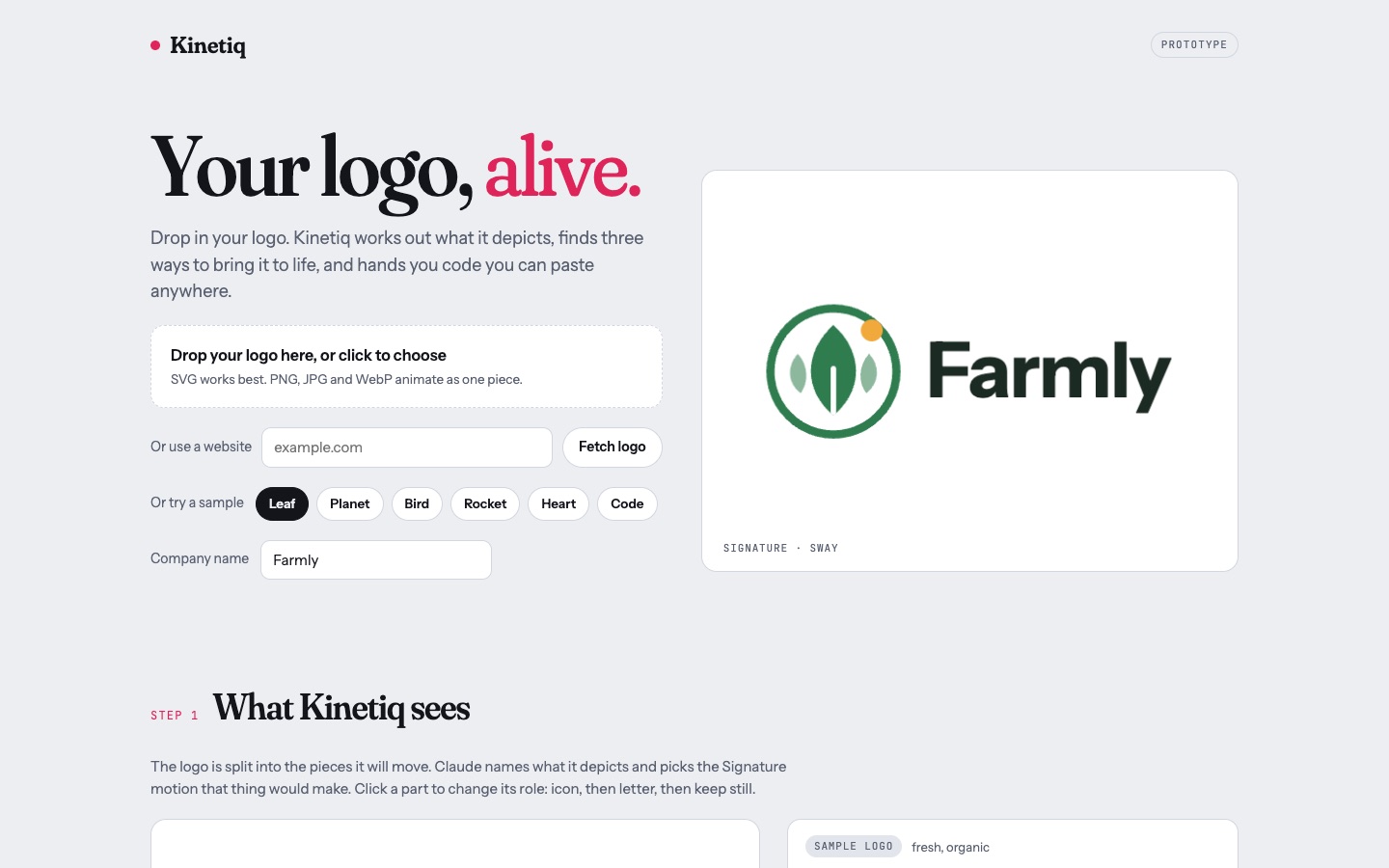 Kinetiq: your logo, alive