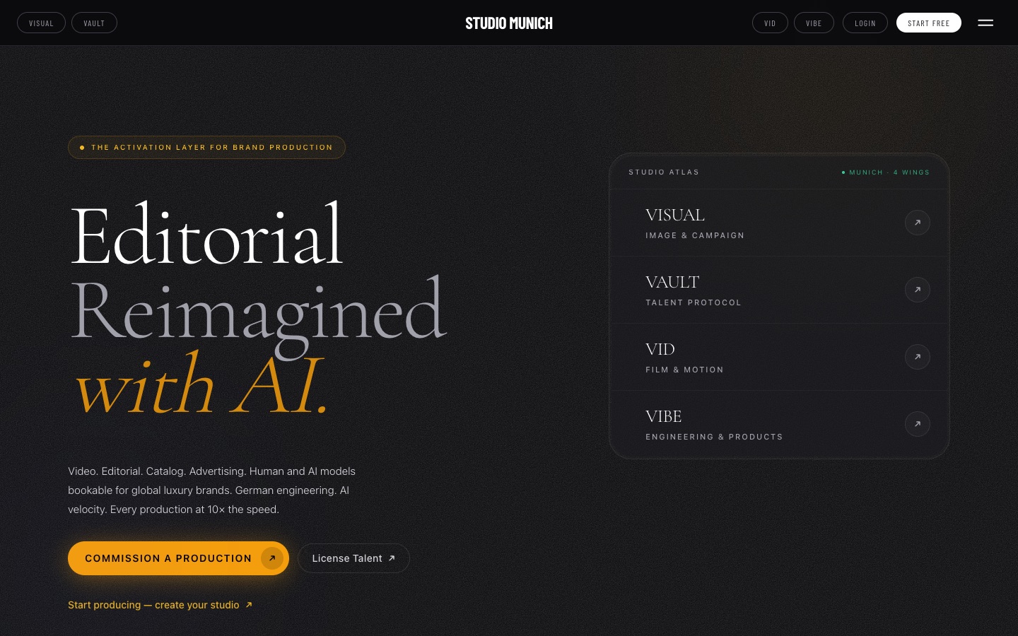 StudioMunich website