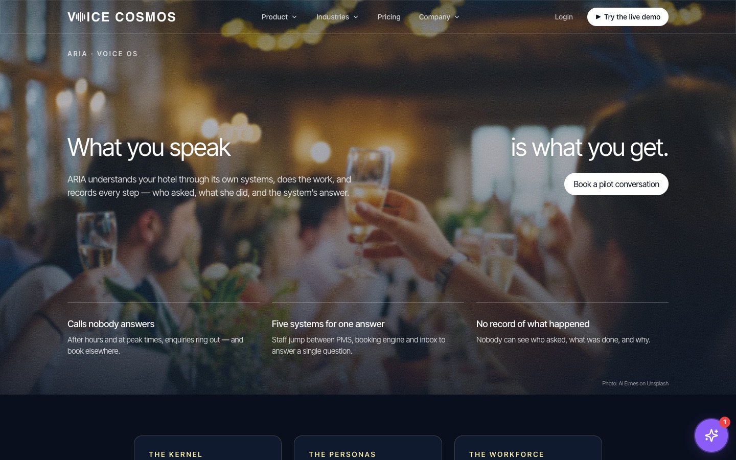 VoiceCosmos website